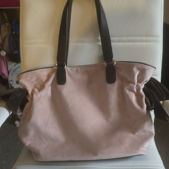 Juicy Couture Blush and Black Embroidered Tote - Picture 2 of 6